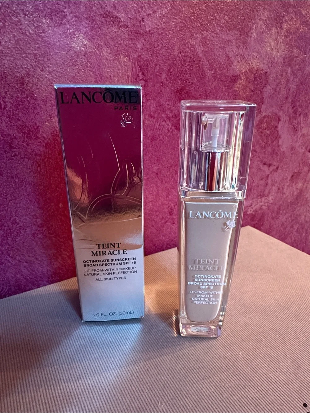 Lancome Teint Miracle Liquid Foundation — Warm Beige Buff